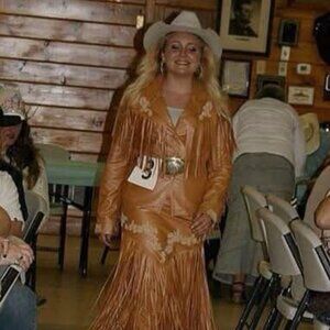 Rodeo Queen lambskin pagent dress